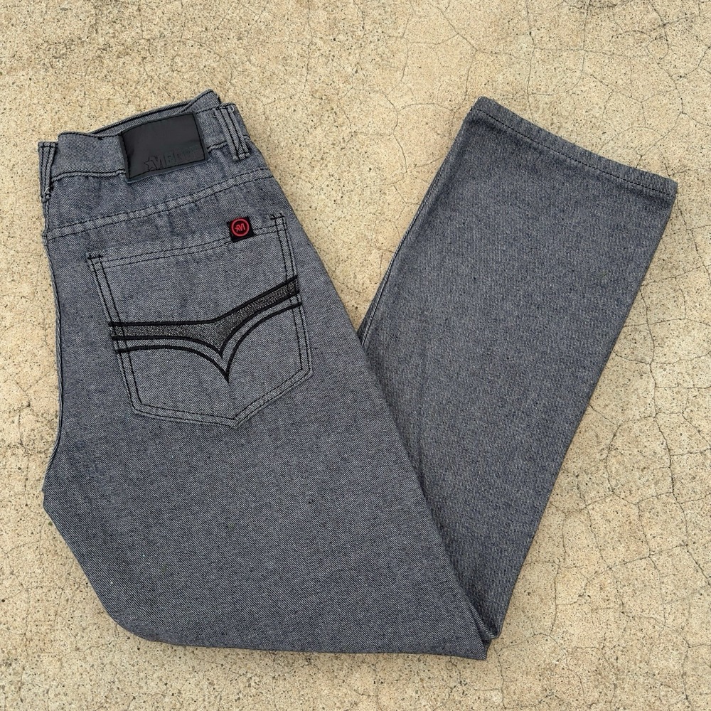 VTG Mecca Jeans Gray Men's 28x29‎ Straight Y2K Hip Hop Streetwear Grunge Skater